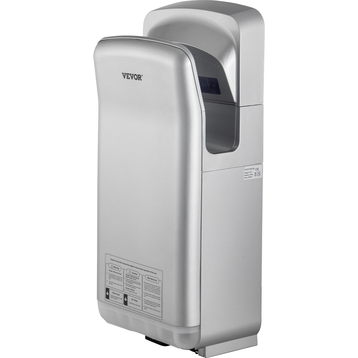 Automatic jet blade hand dryer, silver