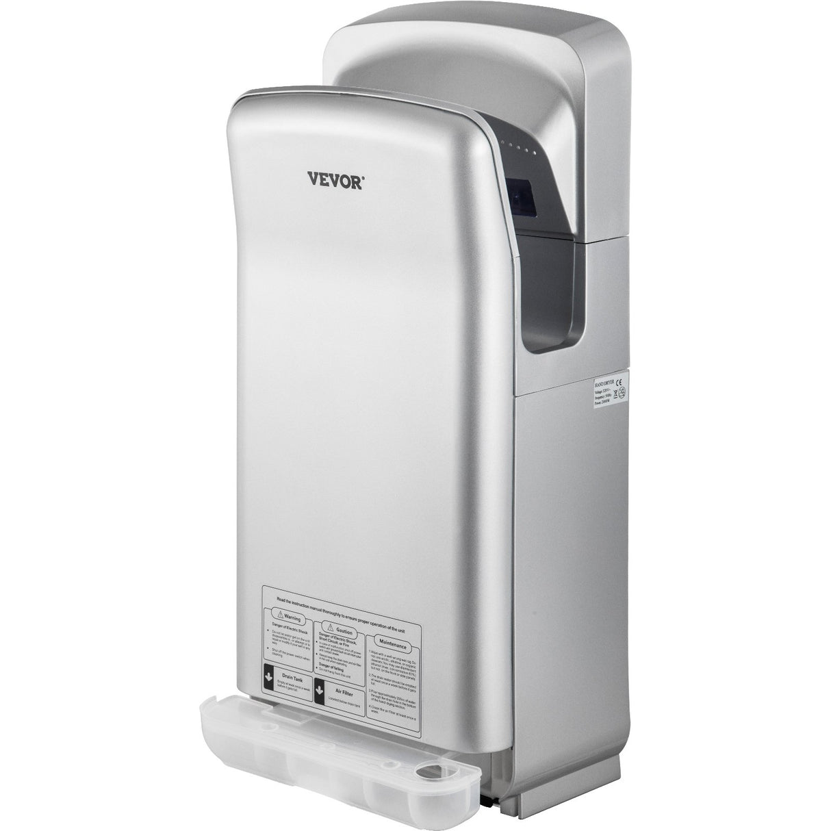 Automatic jet blade hand dryer, silver