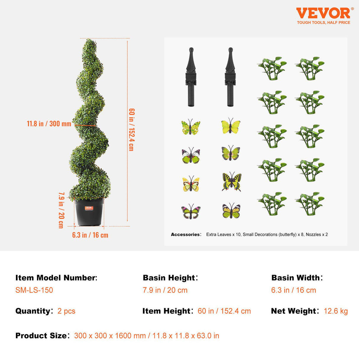 Pair of artificial boxwood topiary trees flanking doorway — Allure Home Collections