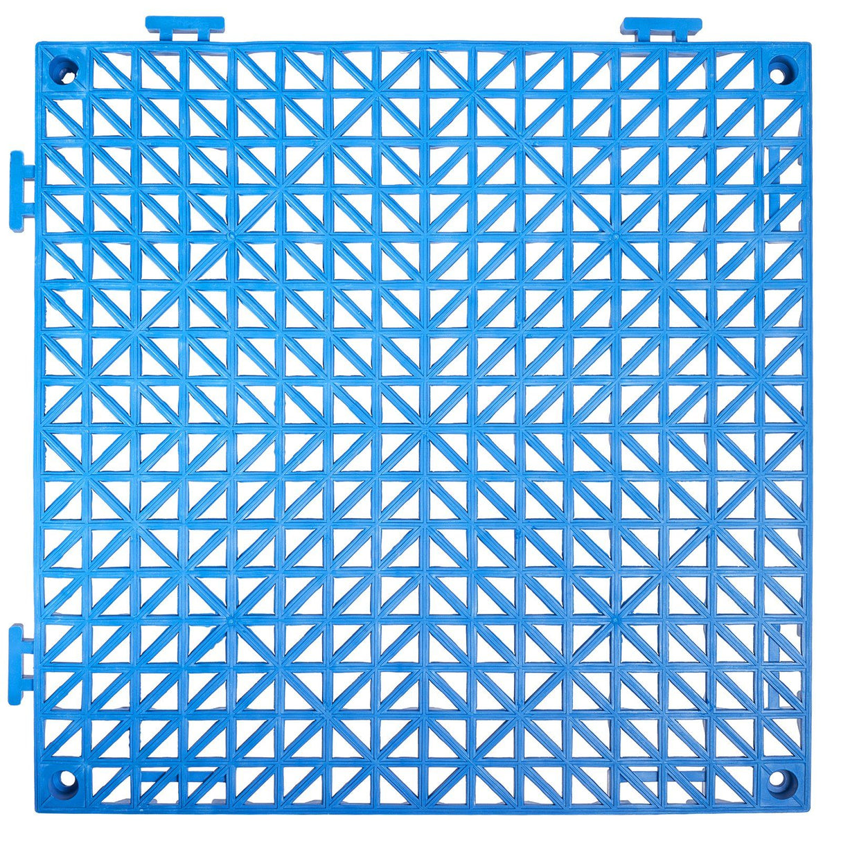 Oberalp Interlocking Drainage Floor Mat, 30x30cm, PVC, Blue, 50pcs