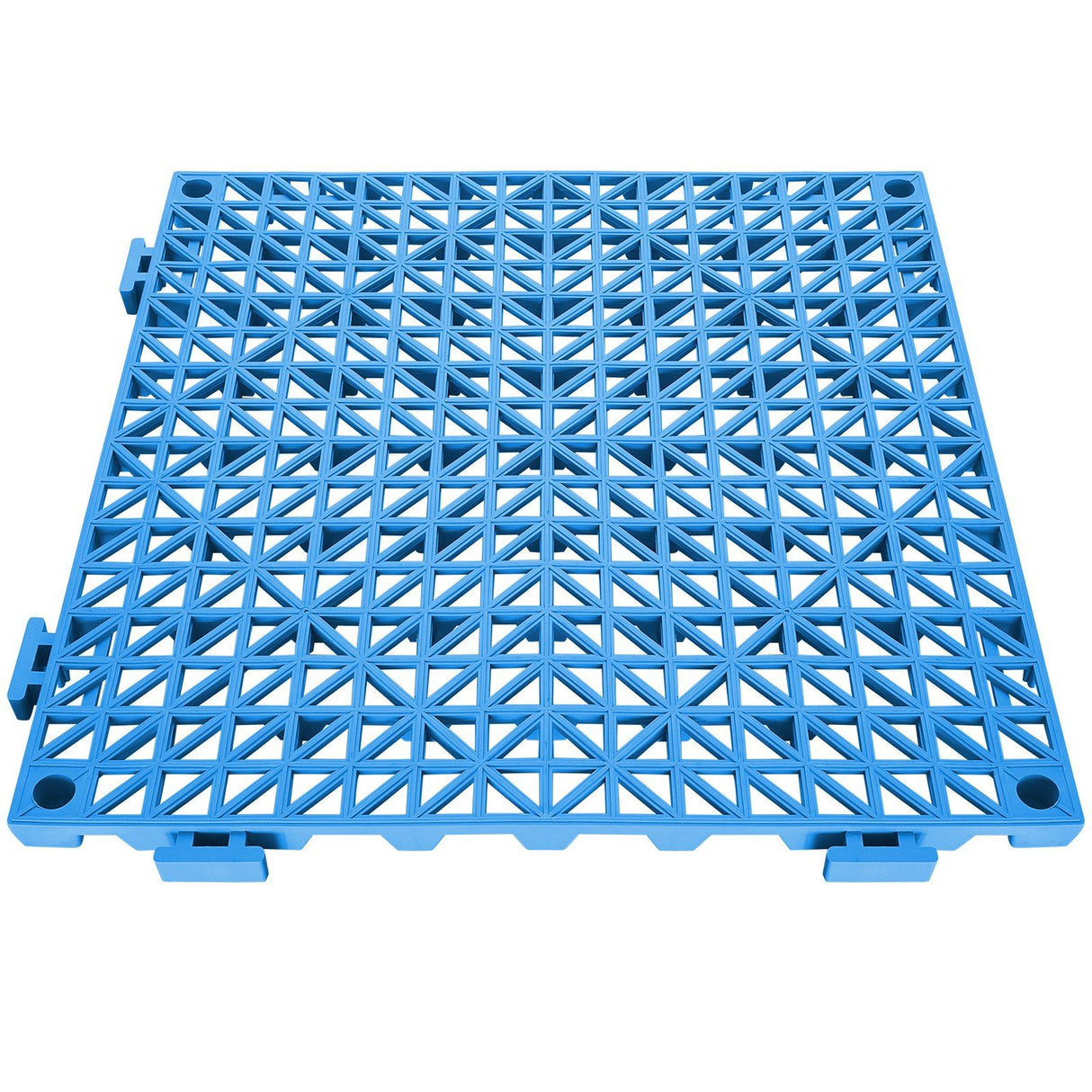 Oberalp Interlocking Drainage Floor Mat, 30x30cm, PVC, Blue, 50pcs