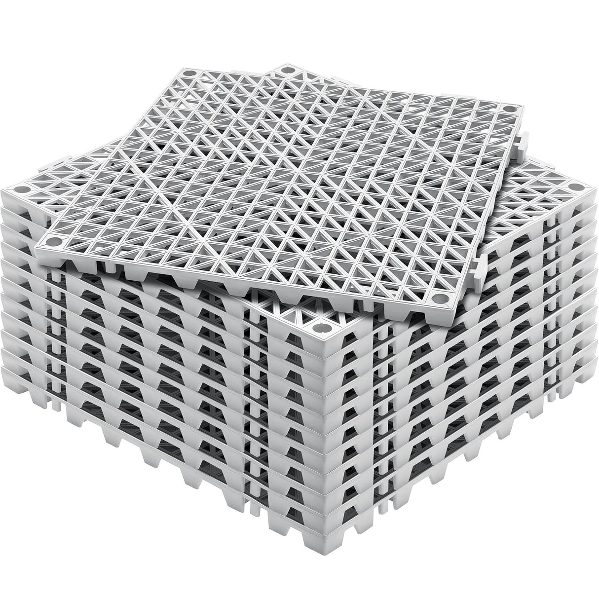 Segura grey PVC interlocking drainage mat tiles