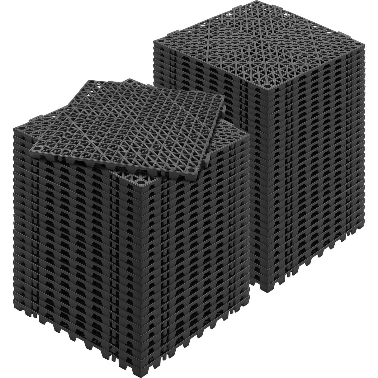Nufenen black PVC interlocking drainage floor mat tiles for wet areas