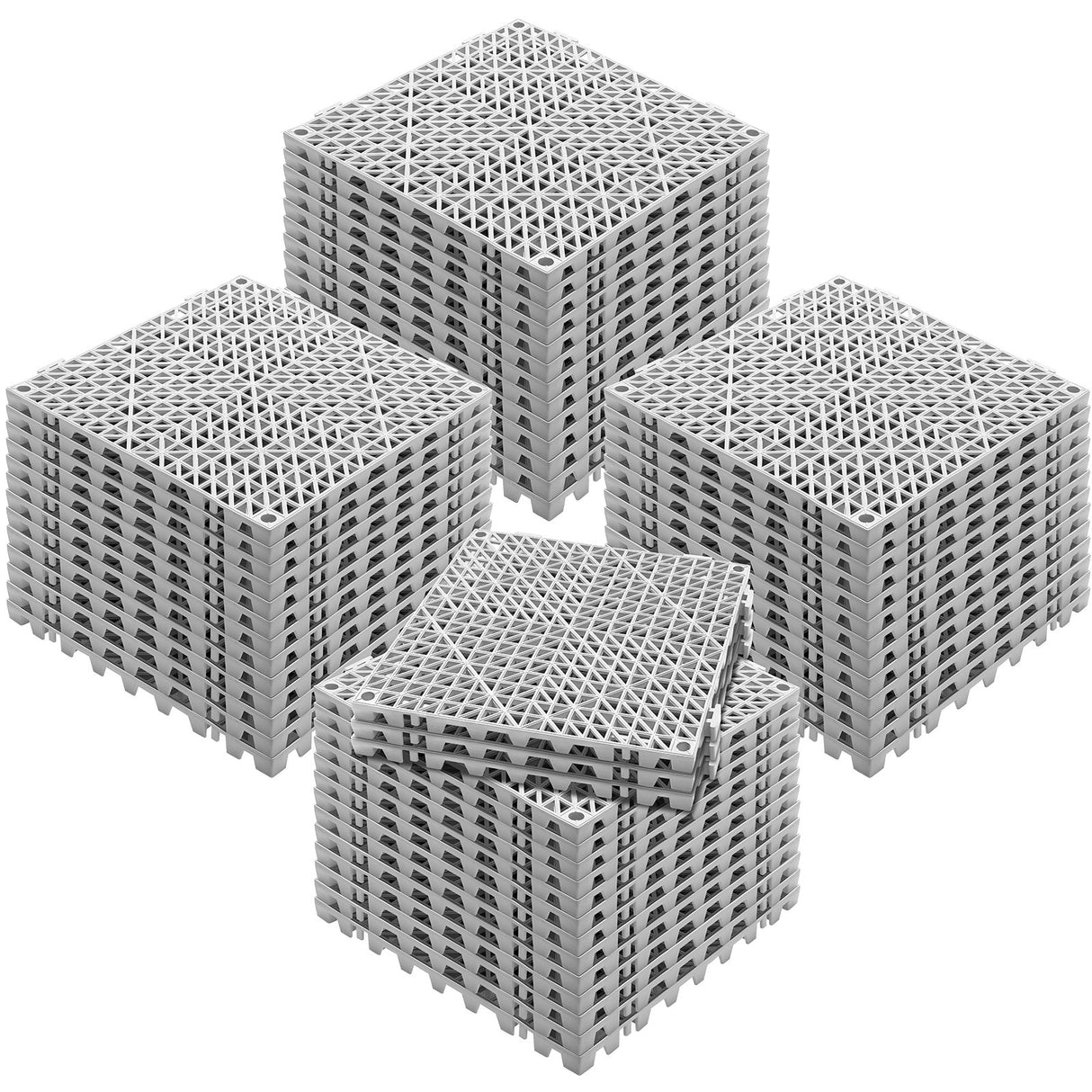 Segura Drainage Mat Tiles, 30 x 30cm, PVC, Grey, 55pcs