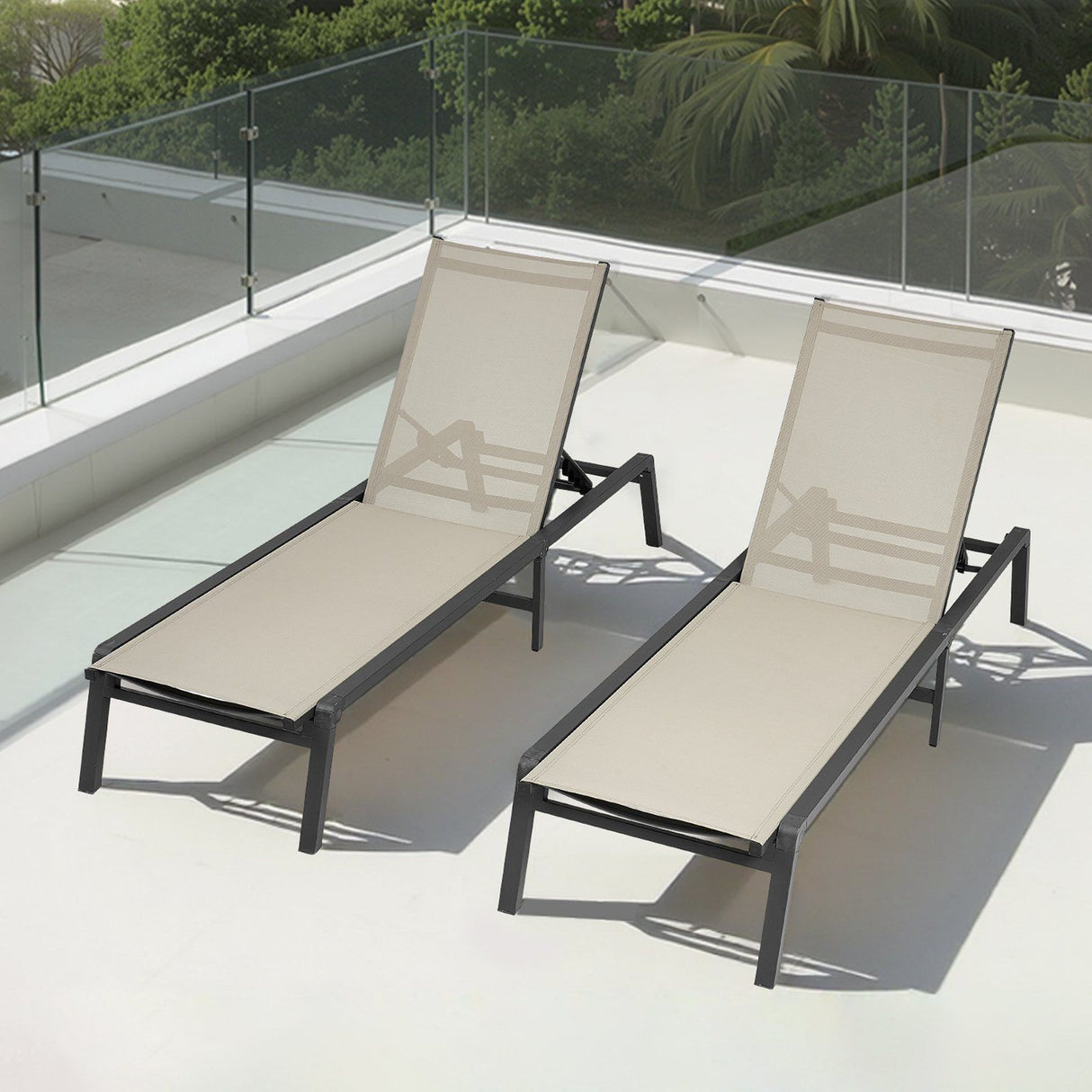 Kewarra Sun Lounge, Foldable Aluminium