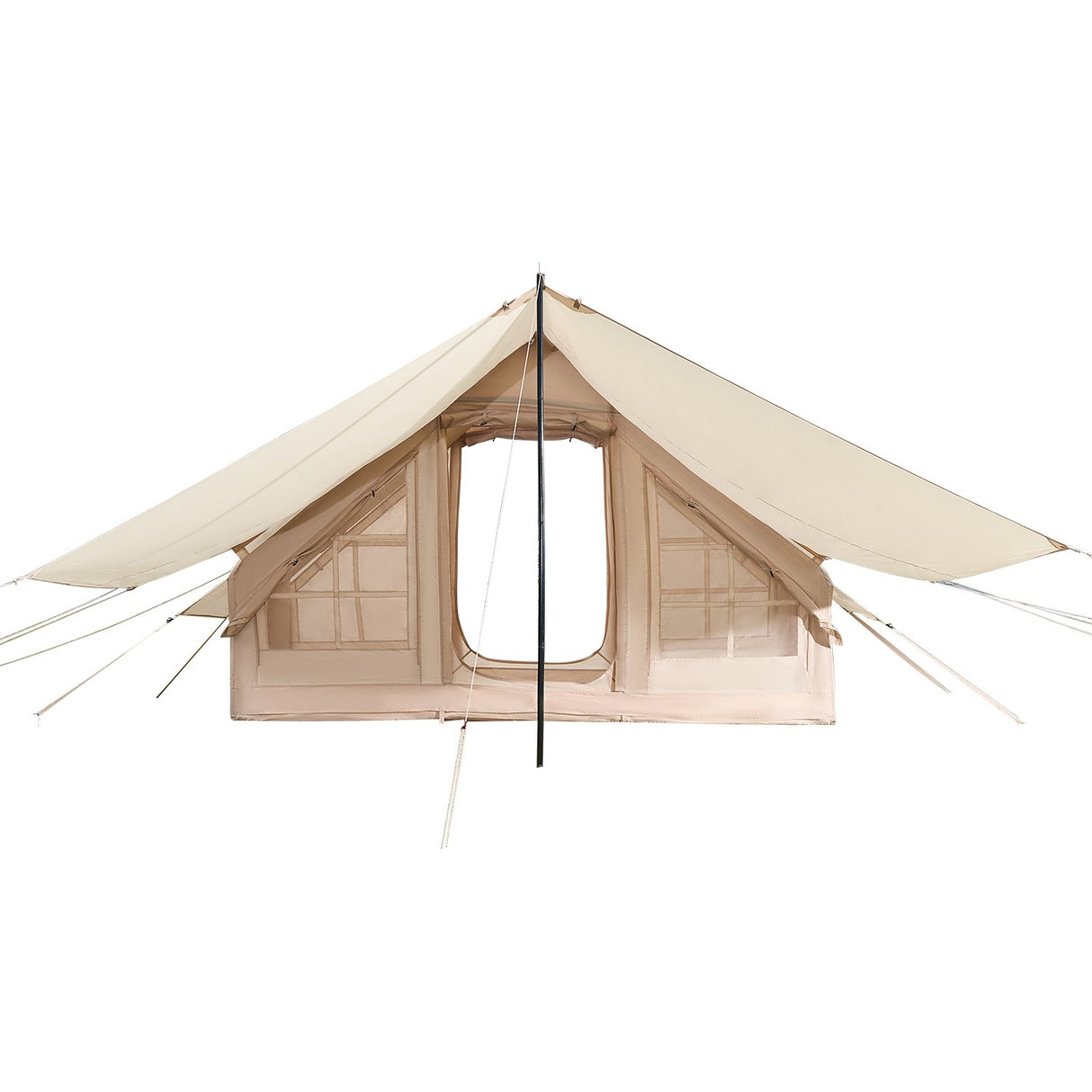 Inflatable Glamping Tent, 3-5 Person, 4-Season, with Canopy and Stove Jack
