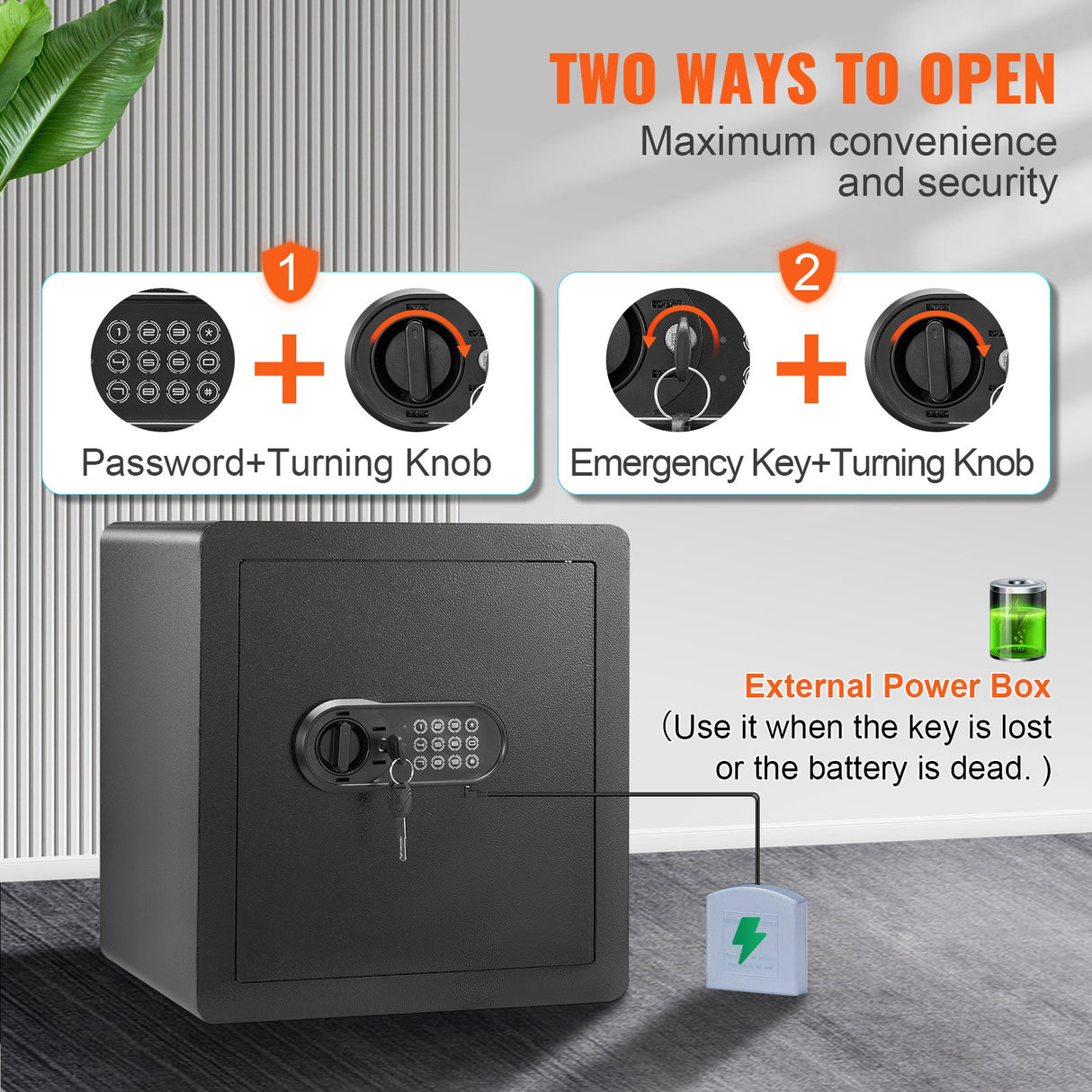 Gargnano Home Safe, 1.8 cu.ft, Steel, Digital Lock
