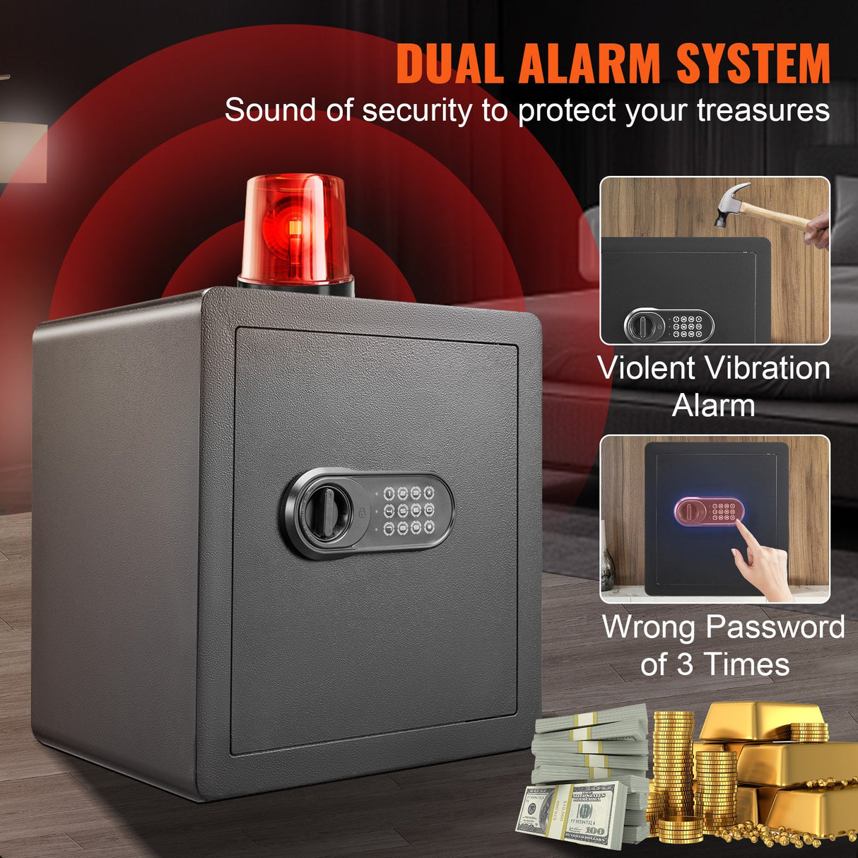 Gargnano Home Safe, 1.8 cu.ft, Steel, Digital Lock