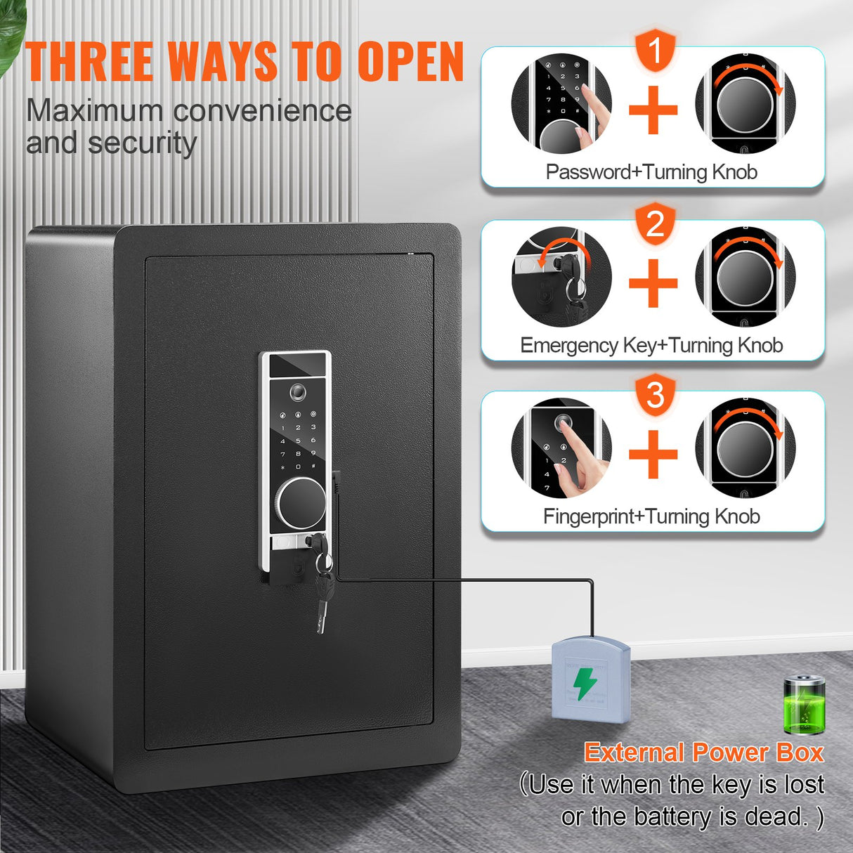 Riva Home Safe, 2.2 cu.ft, Steel, Digital Lock