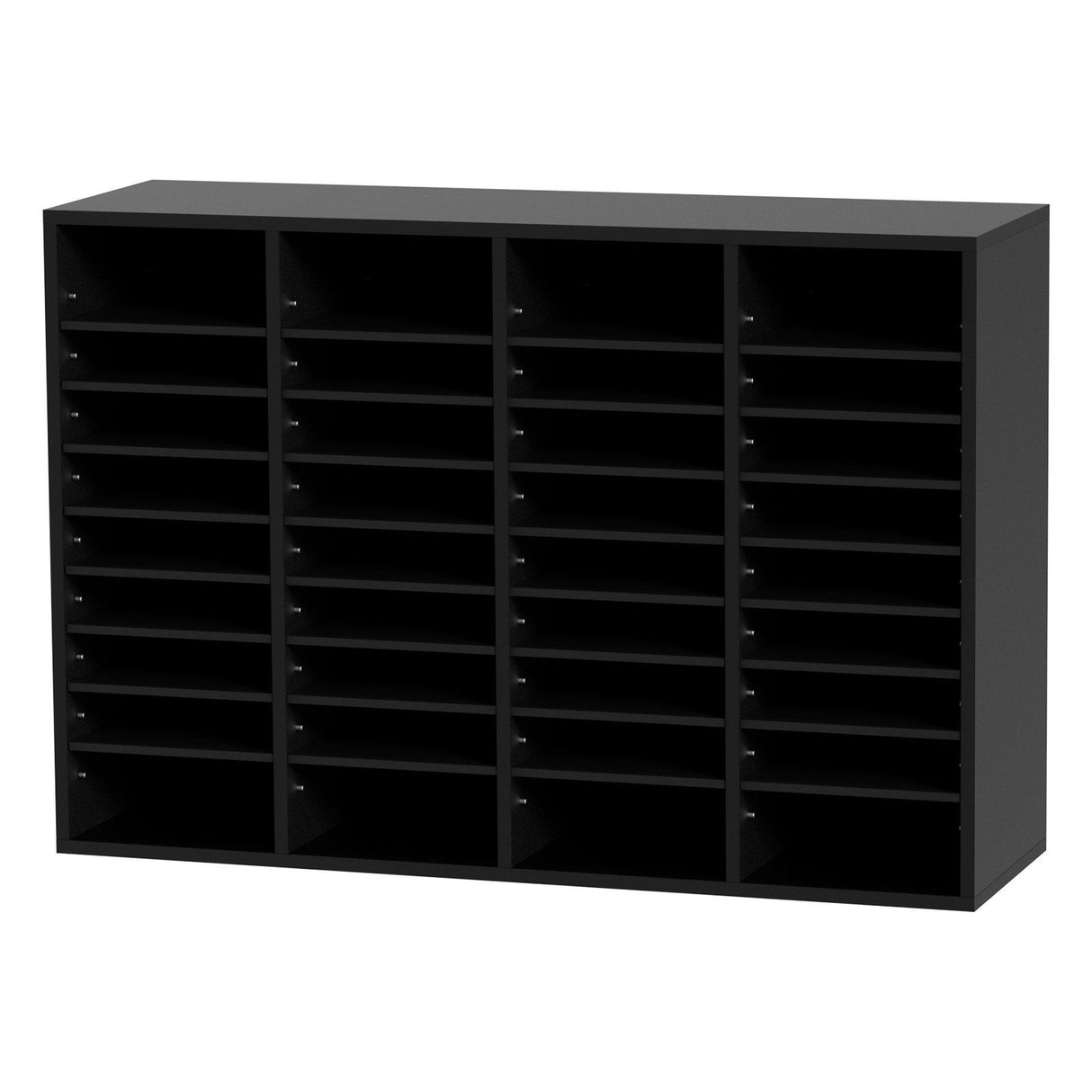 Dulwich 36 Compartment Literature Organiser Shelf, Black