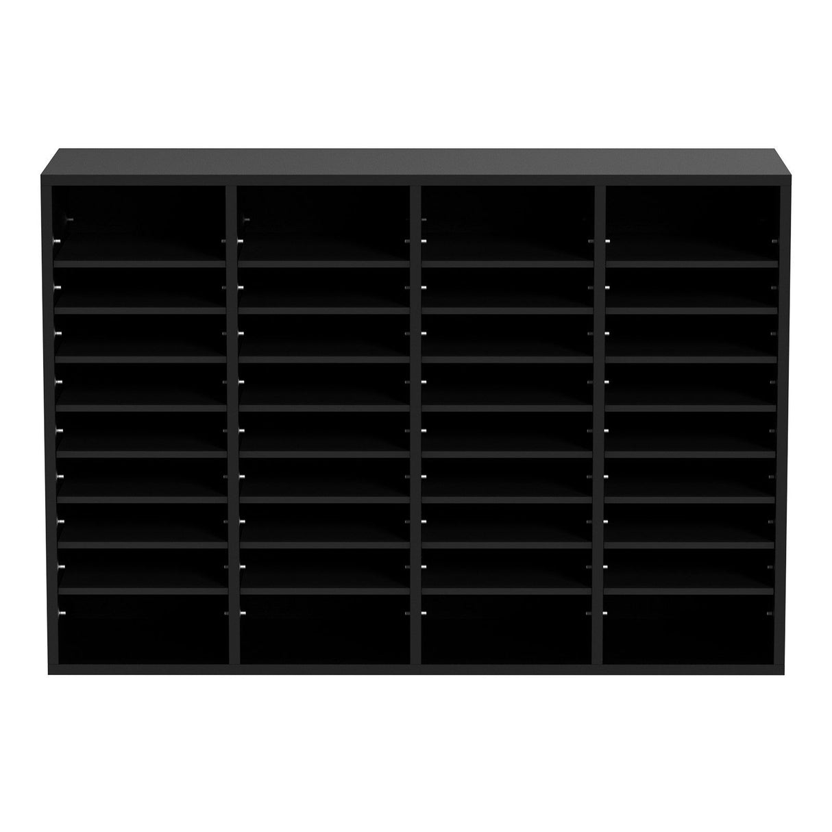 Dulwich 36 Compartment Literature Organiser Shelf, Black
