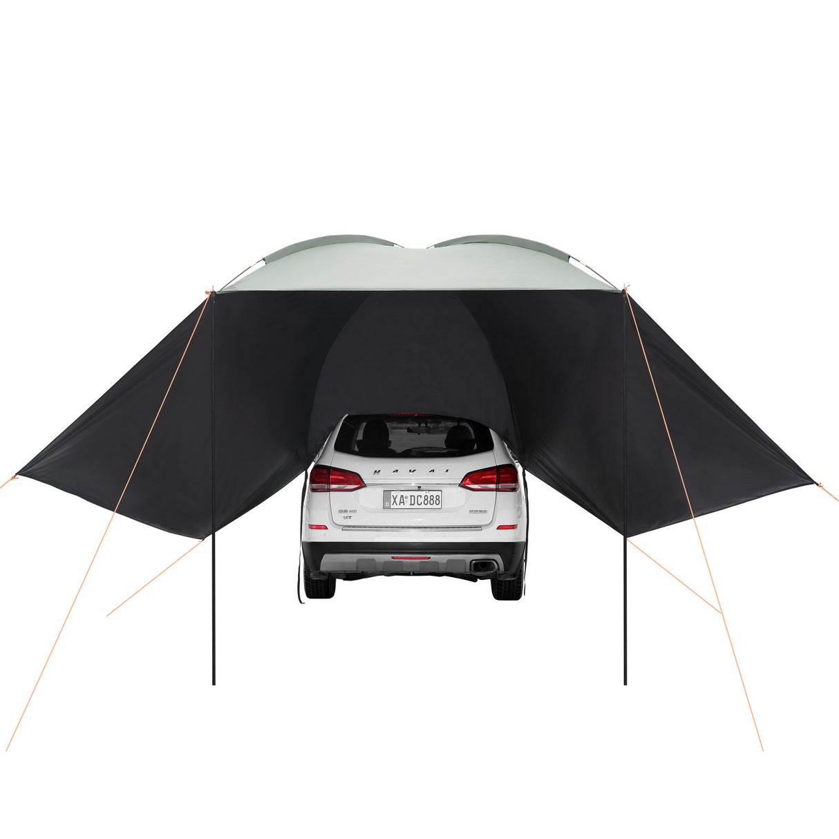 VEVOR Vehicle Awning, Large 10' x 7' Shade Coverage Car Side Awning, PU2000mm UV50+ Car Awning with Extended Side Canopies and Portable Storage Bag, Suitable for Truck, SUV, Van, Campers