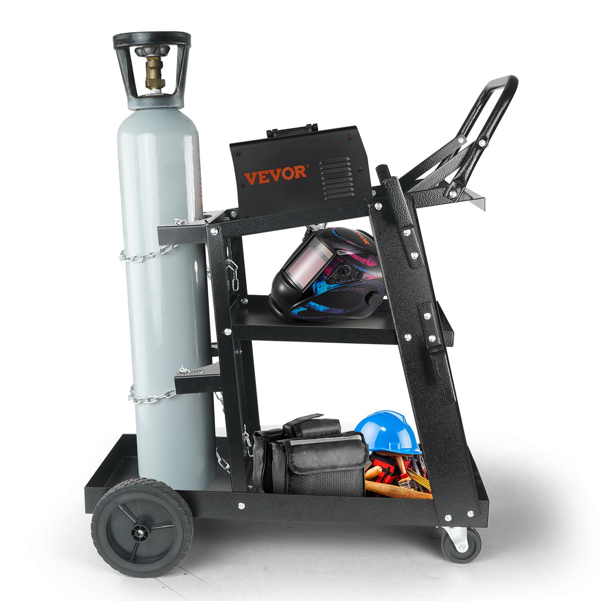3 Tier Welding Cart Trolley loaded