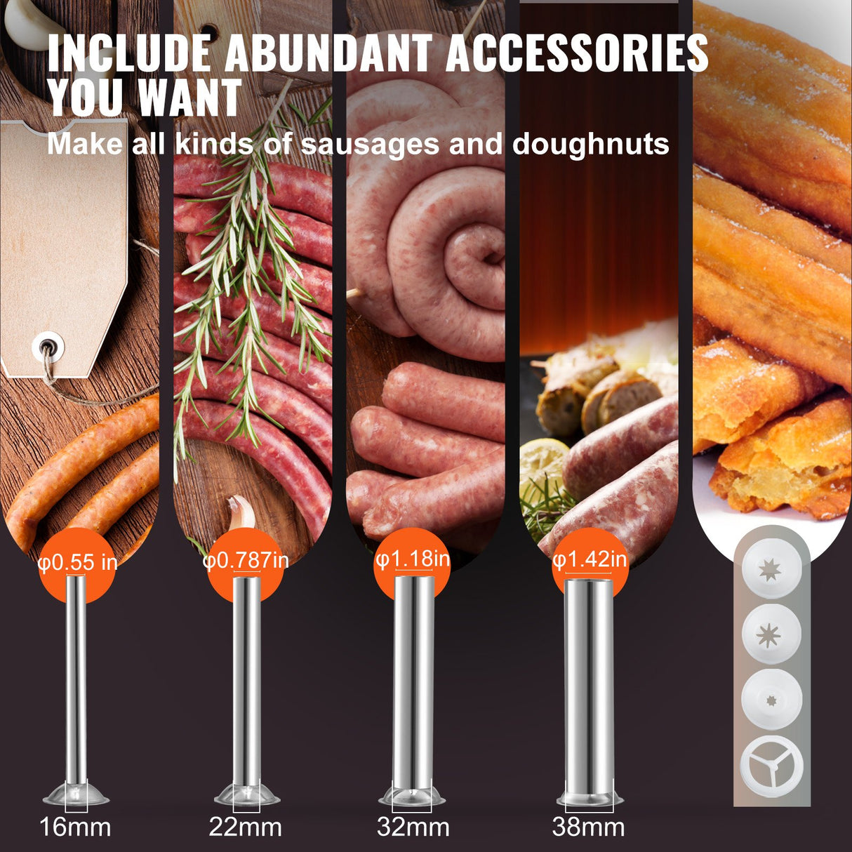 Double air release valves on the sausage stuffer cylinder