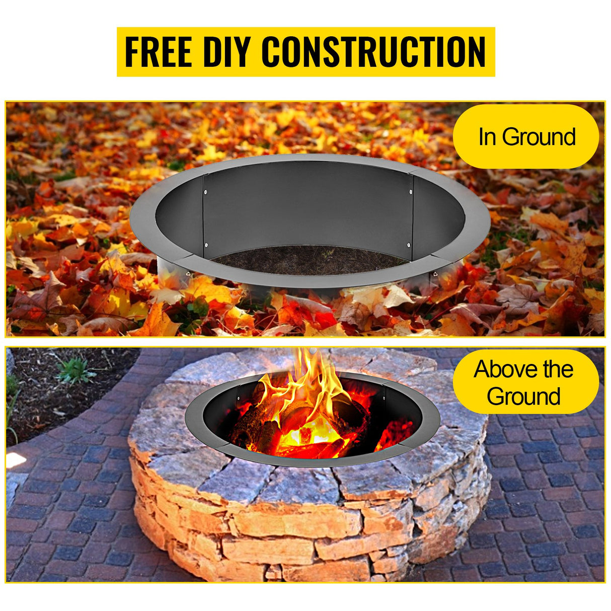 Middleton Fire Pit Ring, 106cm Steel