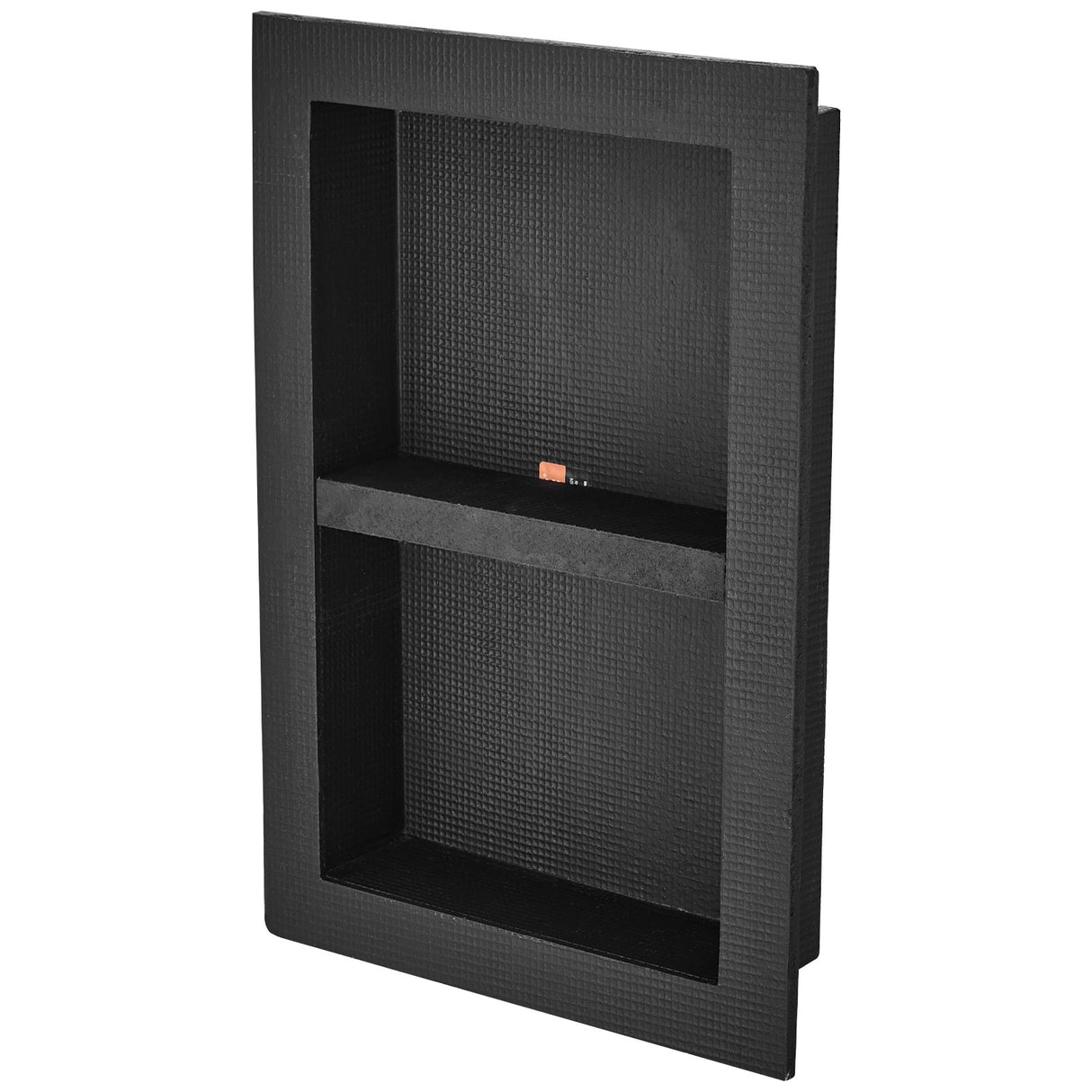 Recessed ready-to-tile double shelf shower niche, black, 40 x 60 cm