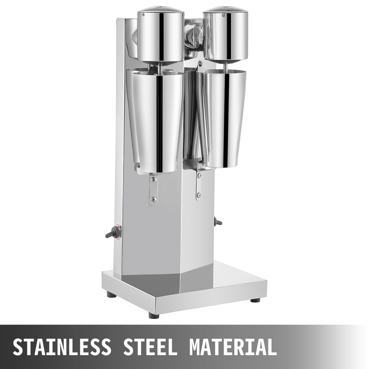 Front view of the 180 W milkshake machine with two mixing spindles