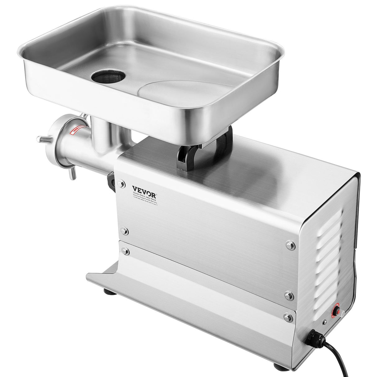 Dimension diagram of the 1100 W commercial meat grinder