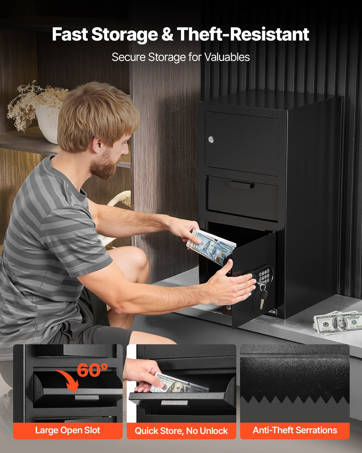 Lugano Drop Safe, 3.6 cu.ft, Front Drop Slot, Digital Keypad