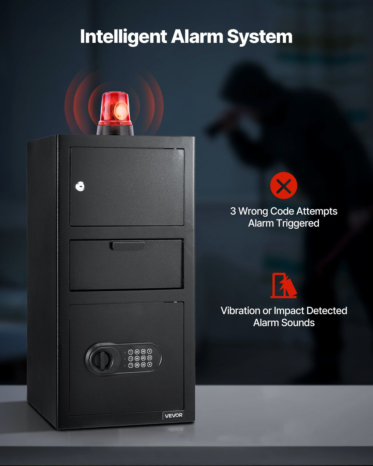 Lugano Drop Safe, 3.6 cu.ft, Front Drop Slot, Digital Keypad
