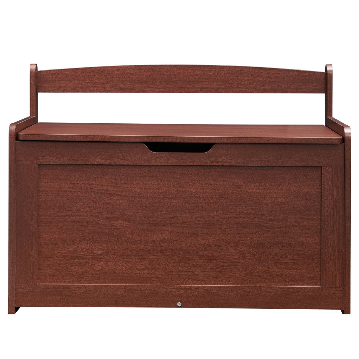 Cherry wooden kids toy box storage bench chest - view 10