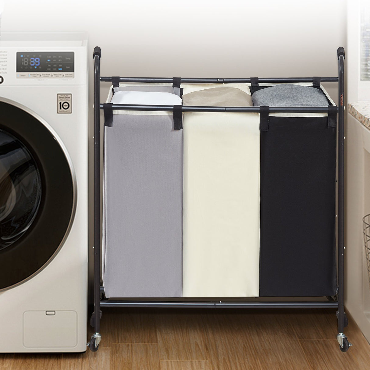 VEVOR 3-Section Heavy-Duty Laundry Sorter