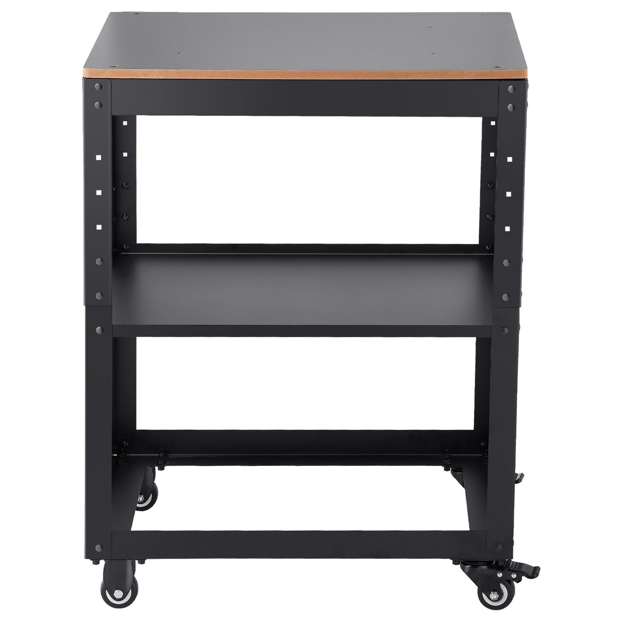 Rolling planer stand with storage shelf and casters