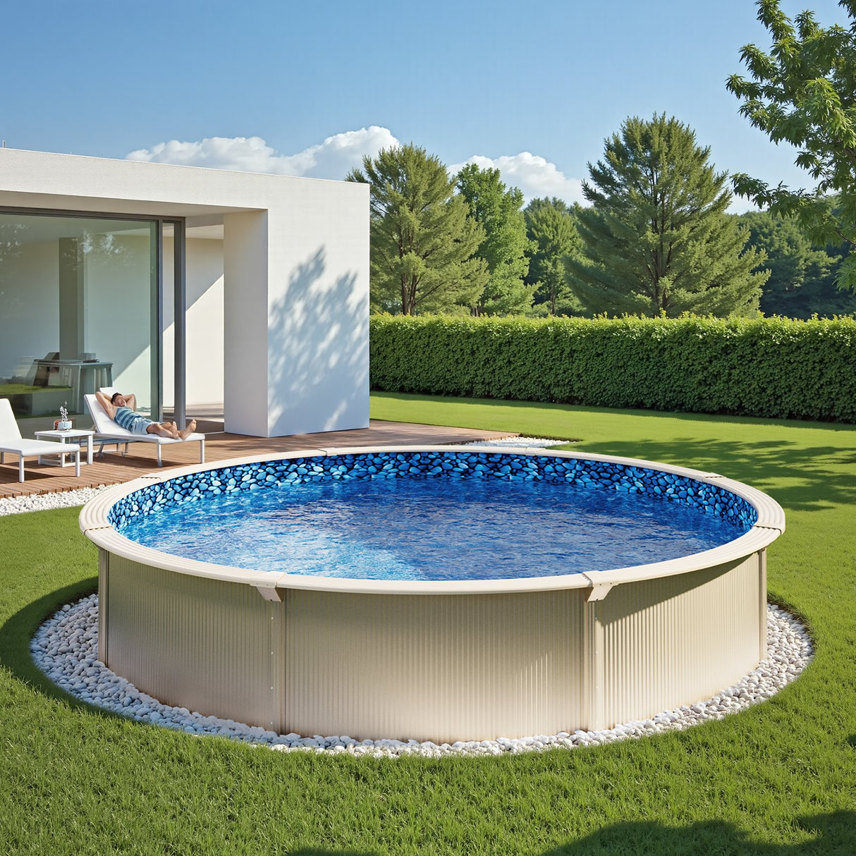 Salir Round Pool Liner, 24ft Overlap Style