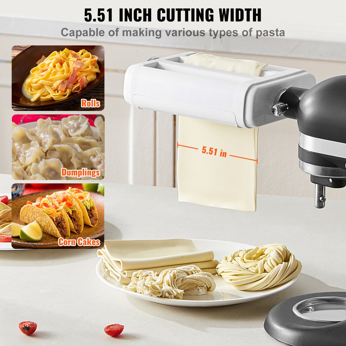 Spaghetti cutter producing 1.5 mm strands