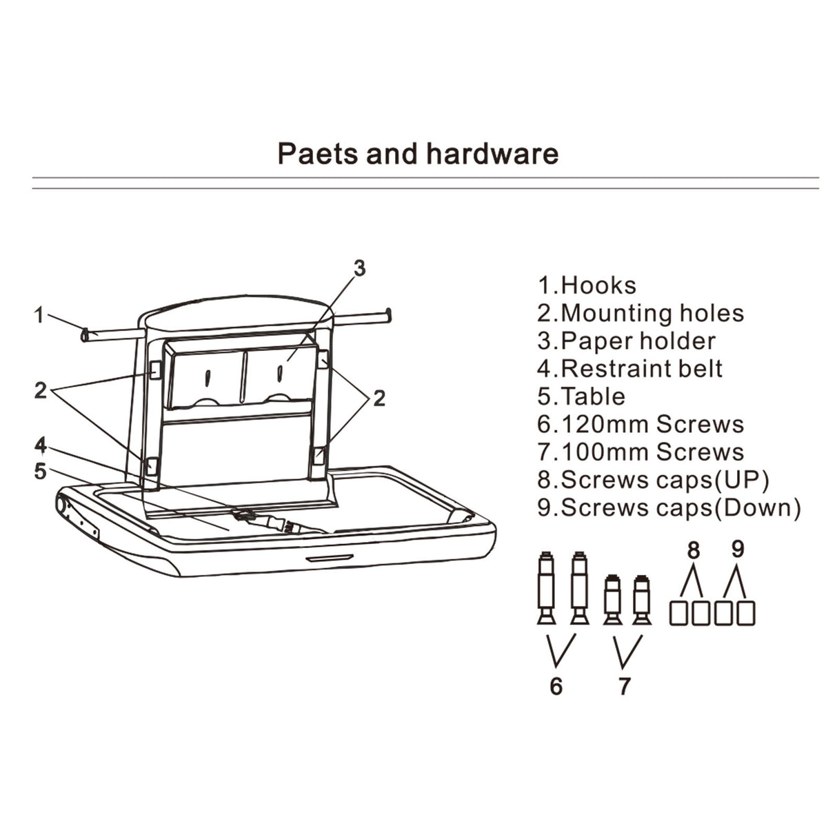 Wall mounted fold down baby change station in grey