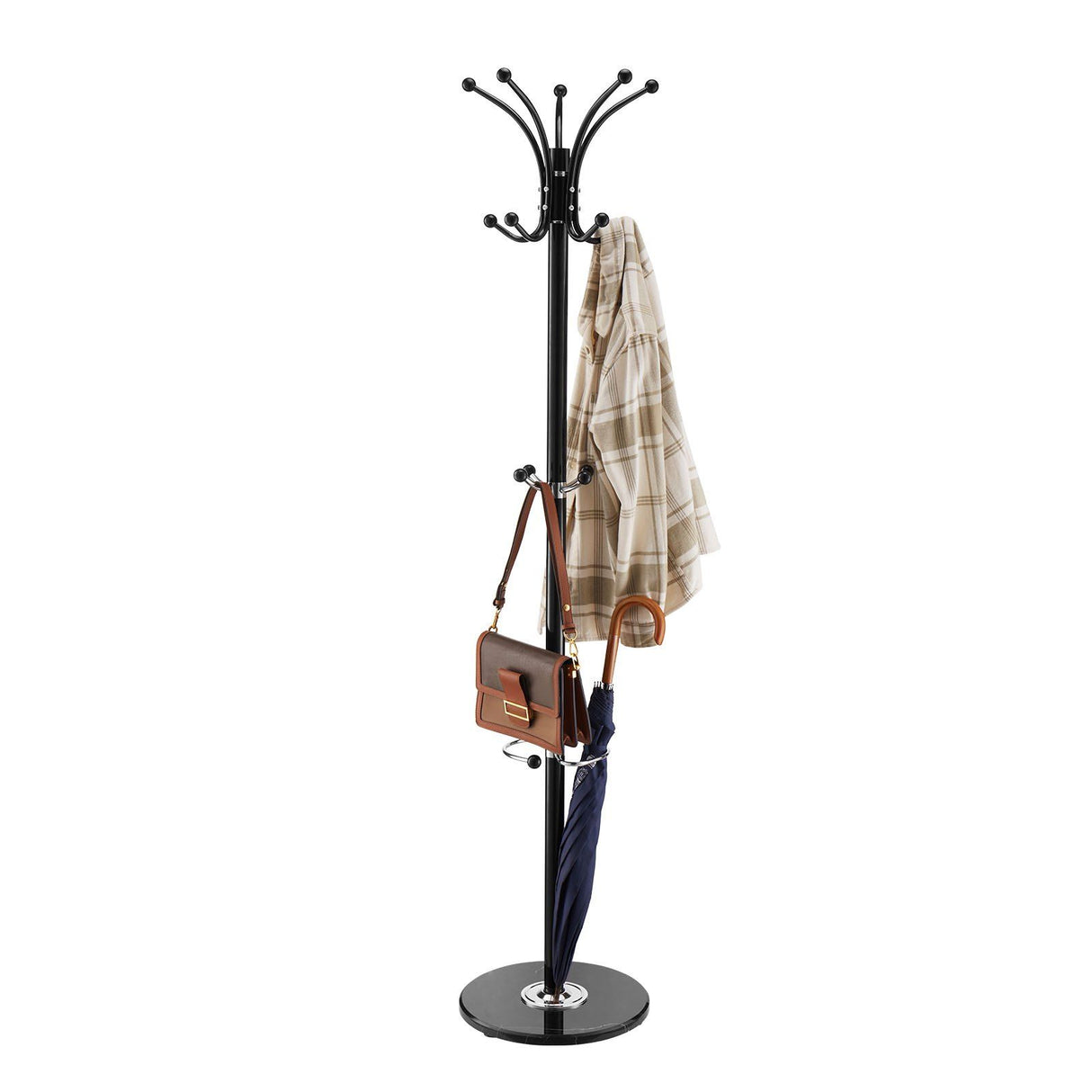 Point Lonsdale Marble Base Coat Stand with Umbrella Holder
