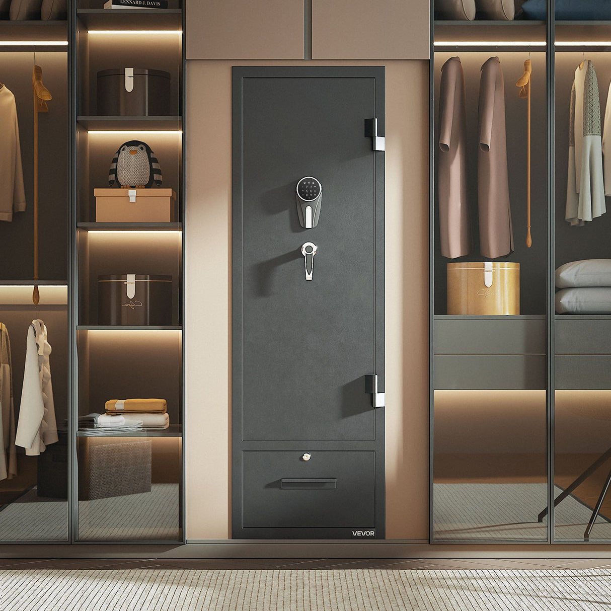 Bardolino Gun Safe, 4 Rifle Cabinet, Digital and Key Lock