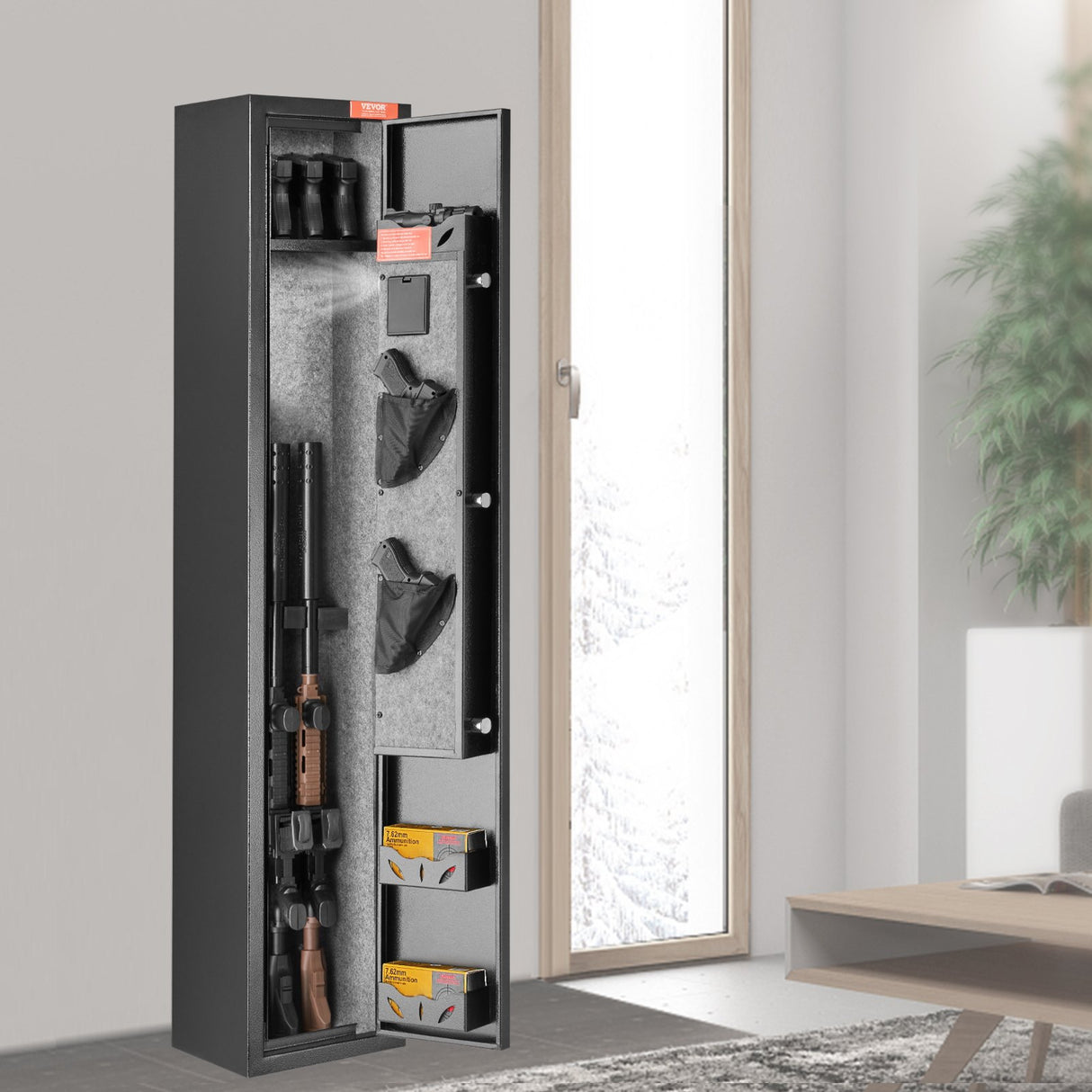 Schwaegalp Steel Gun Safe, 3 Rifle and 4 Pistol, Biometric
