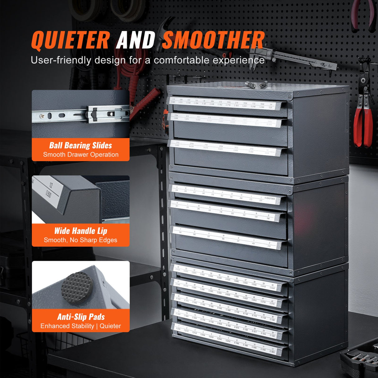 3 drawer end mill dispenser organiser cabinet view 5