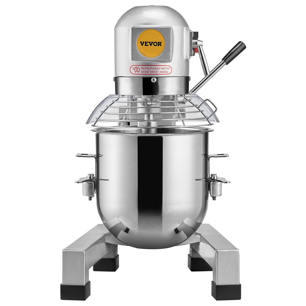 Dimension diagram of the 10 L commercial stand mixer