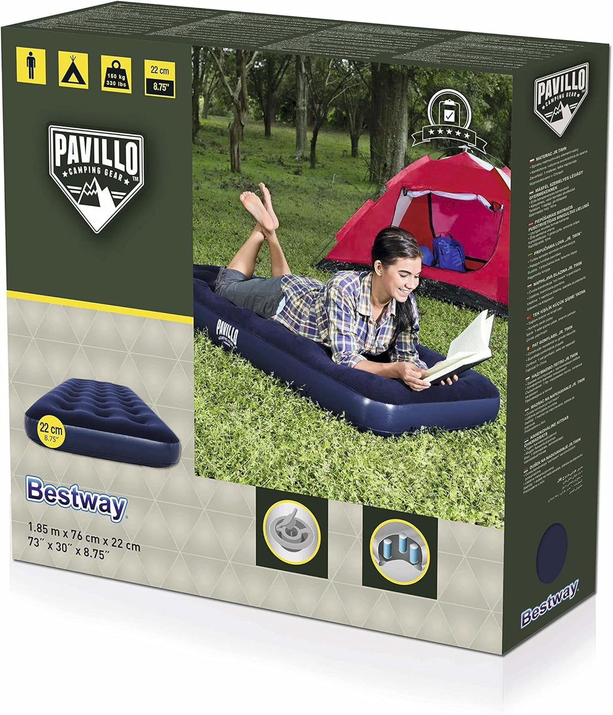 Boundary Jr Twin Air Mattress, 185x76cm Indoor Outdoor