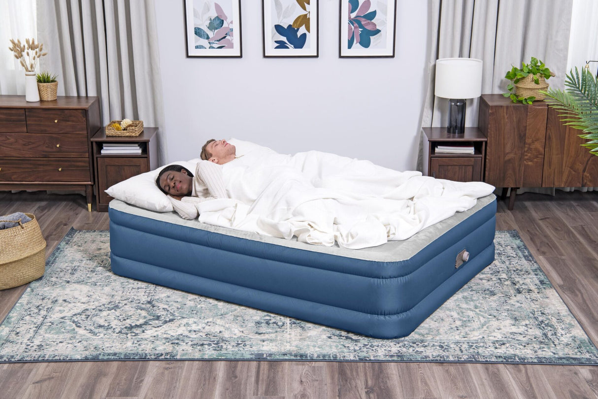 Rundle Queen Air Mattress, Fortech Snugable Top Raised 46cm