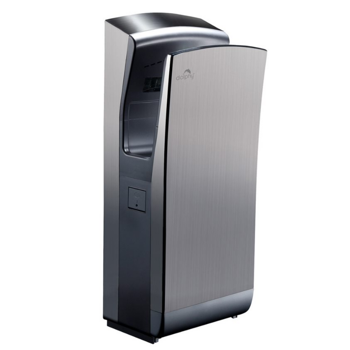 Jet hand dryer in 304 satin stainless steel, front view