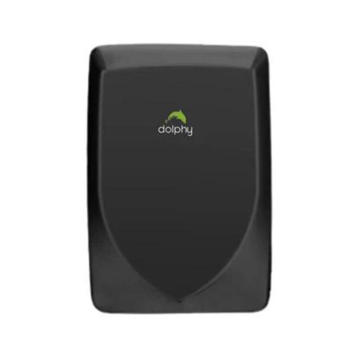 Side view of the matte black hand dryer showing its 102 mm depth