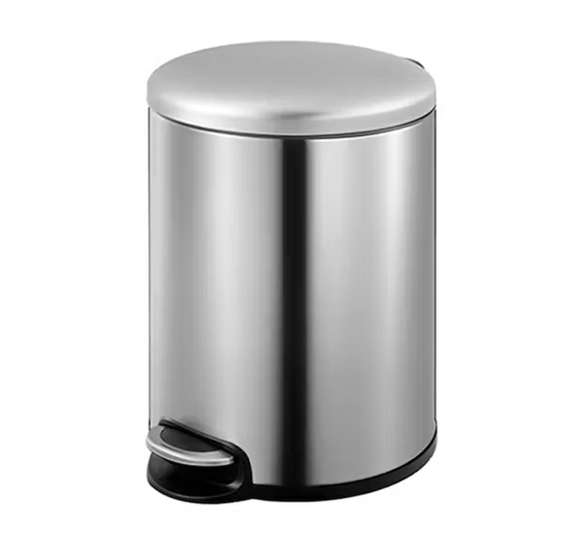 Round Soft Closing Stainless Steel PEDAL Bin for Bathroom Kitchen and Office Use