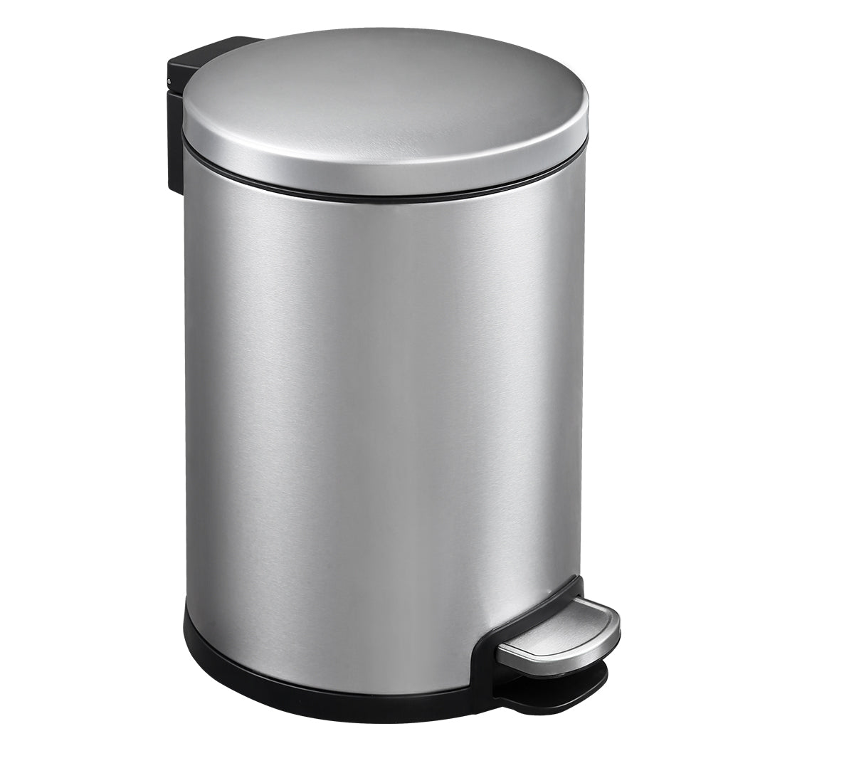 Round Soft Closing Stainless Steel PEDAL Bin for Bathroom Kitchen and Office Use