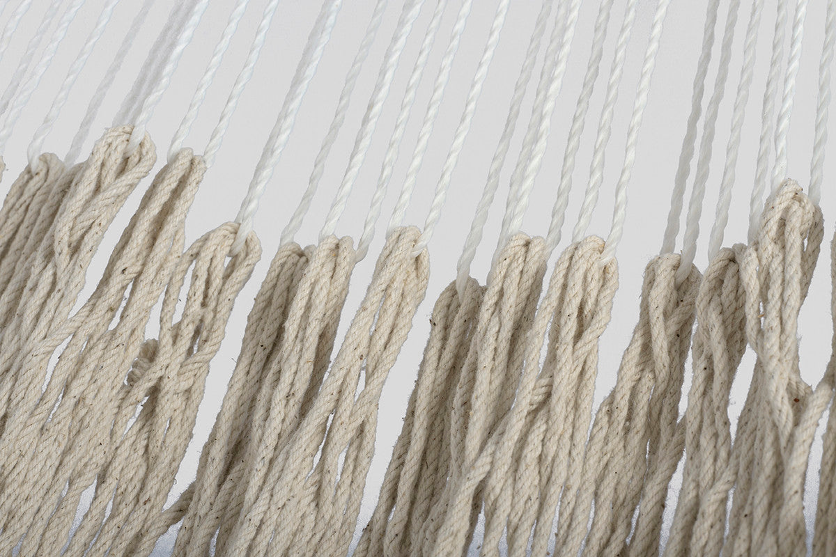 Ivory Cascade, hand woven rope Authentic Mexican Hammock