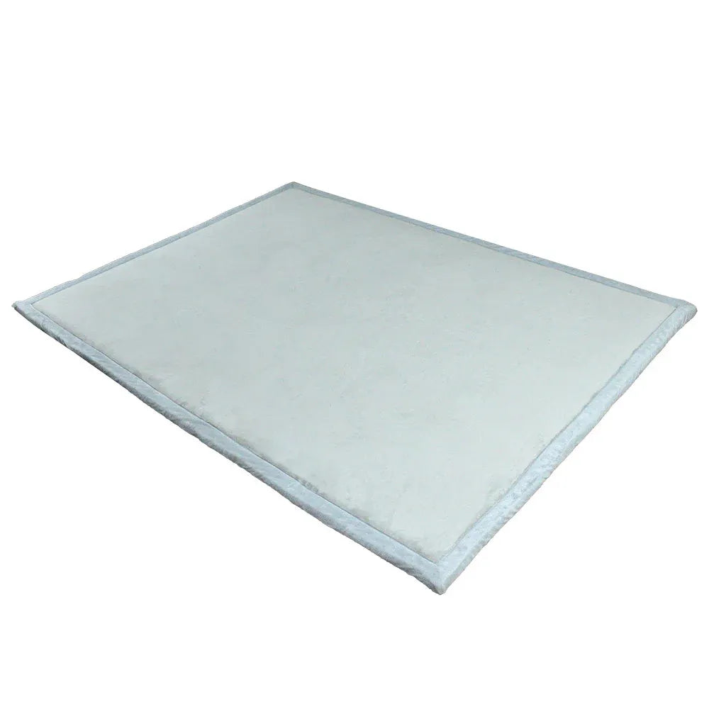 Grey coral velvet memory foam baby play mat