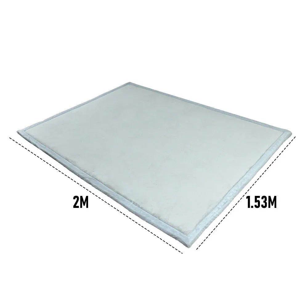 Baby play mat used as a floor cushion