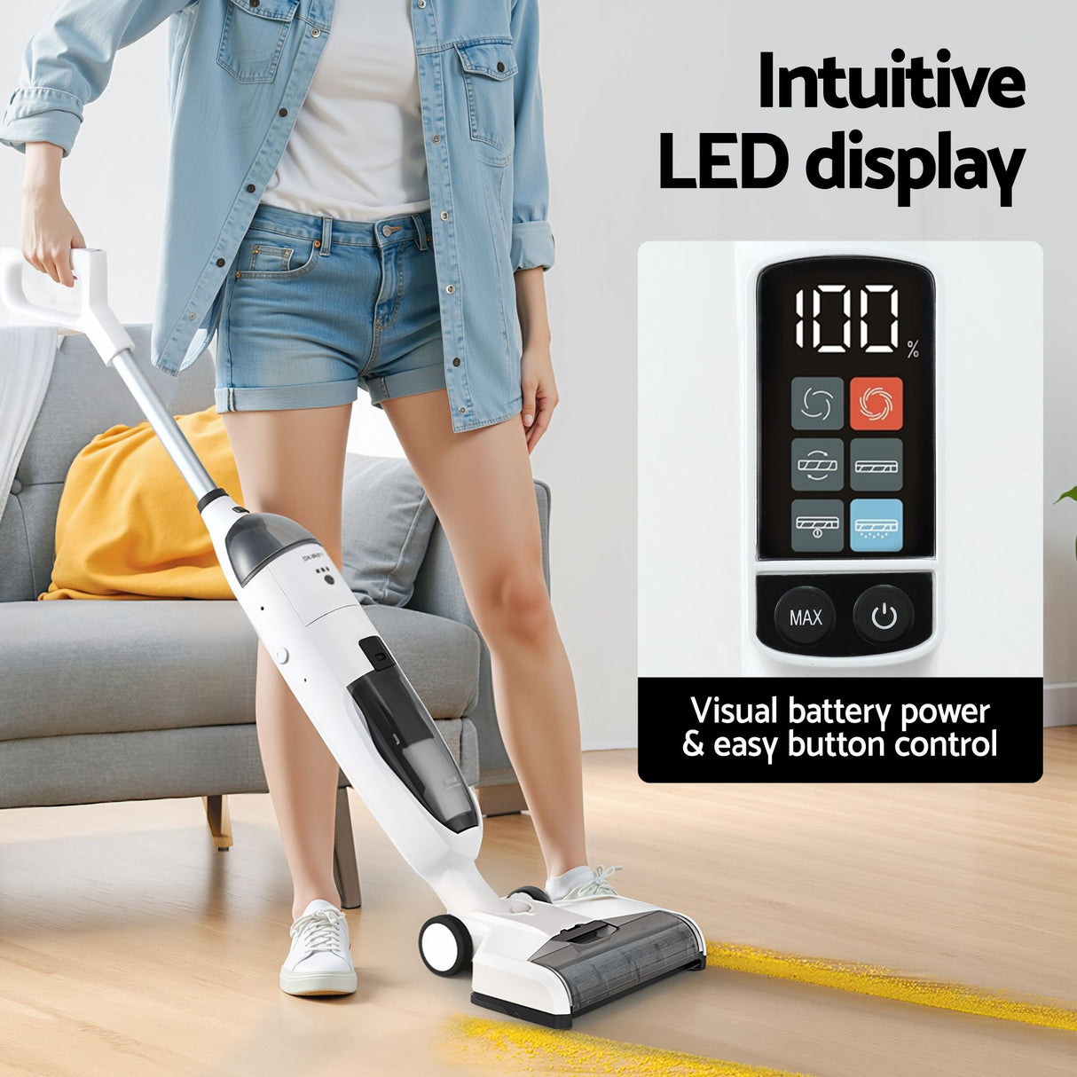 Ulm Wet Dry Stick Vacuum, Cordless, 200W, 8000Pa