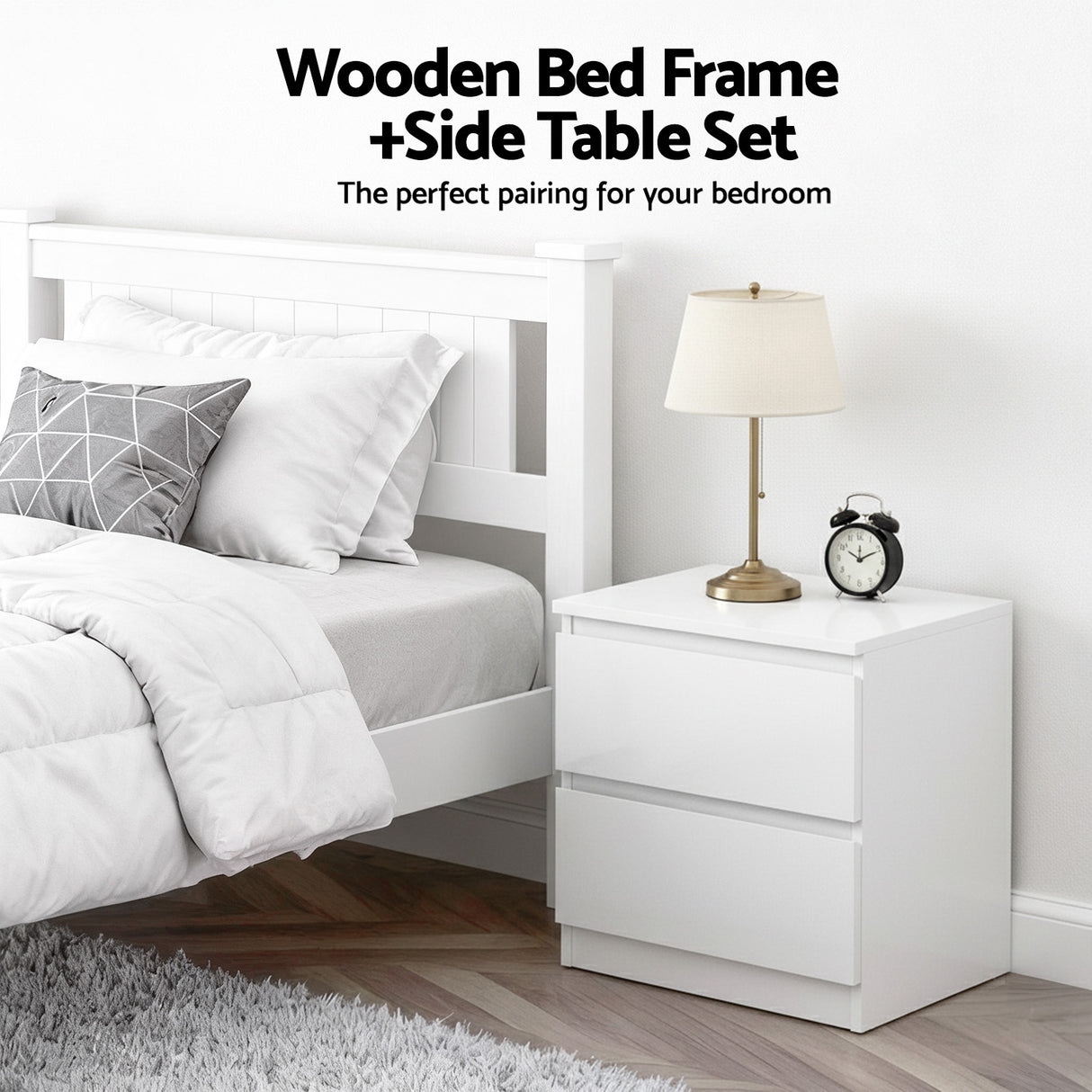 Bexley King Single Bed with Bedside, view 4
