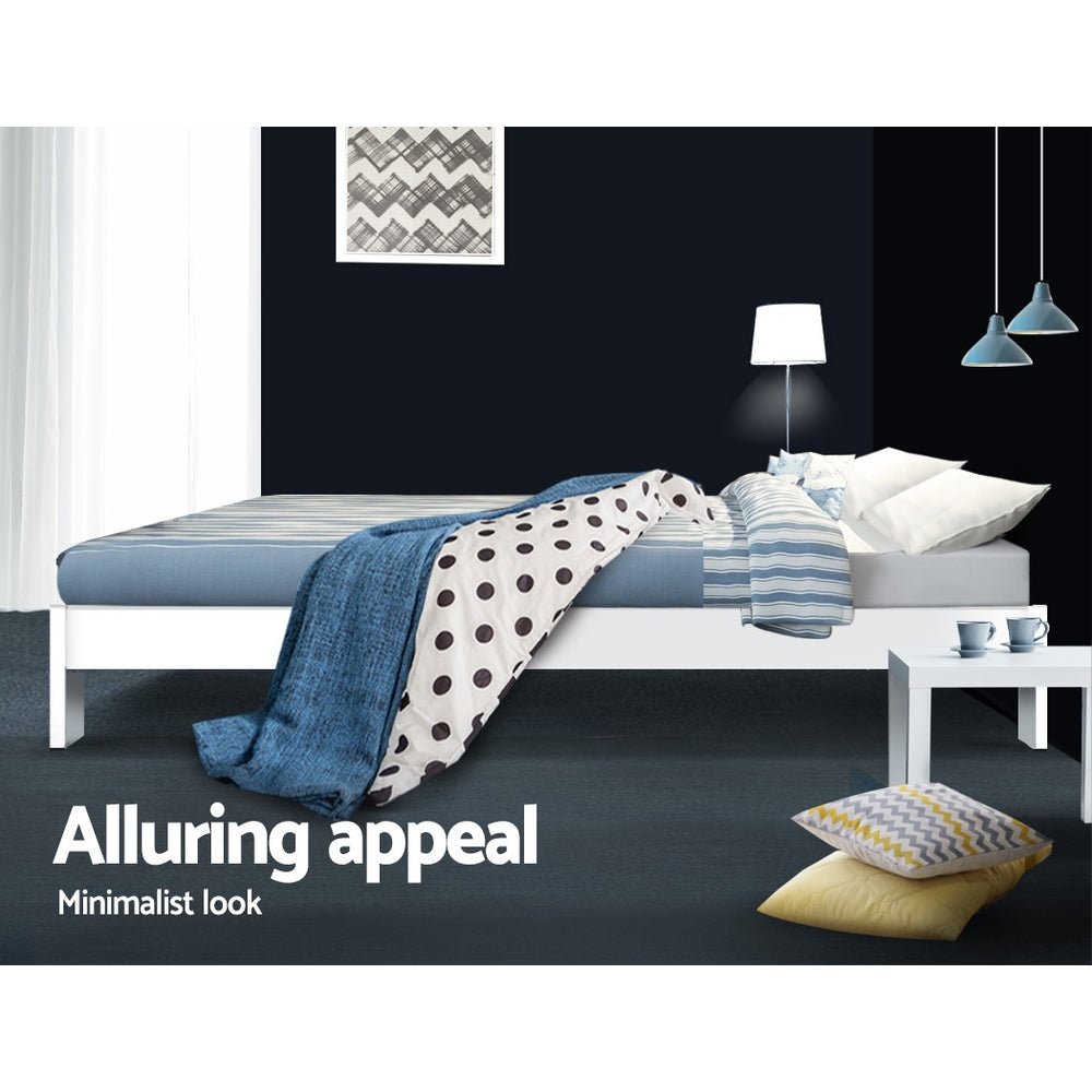 Artiss JADE bed frame showing non-toxic finish and smooth edge detail — Allure Home Collections