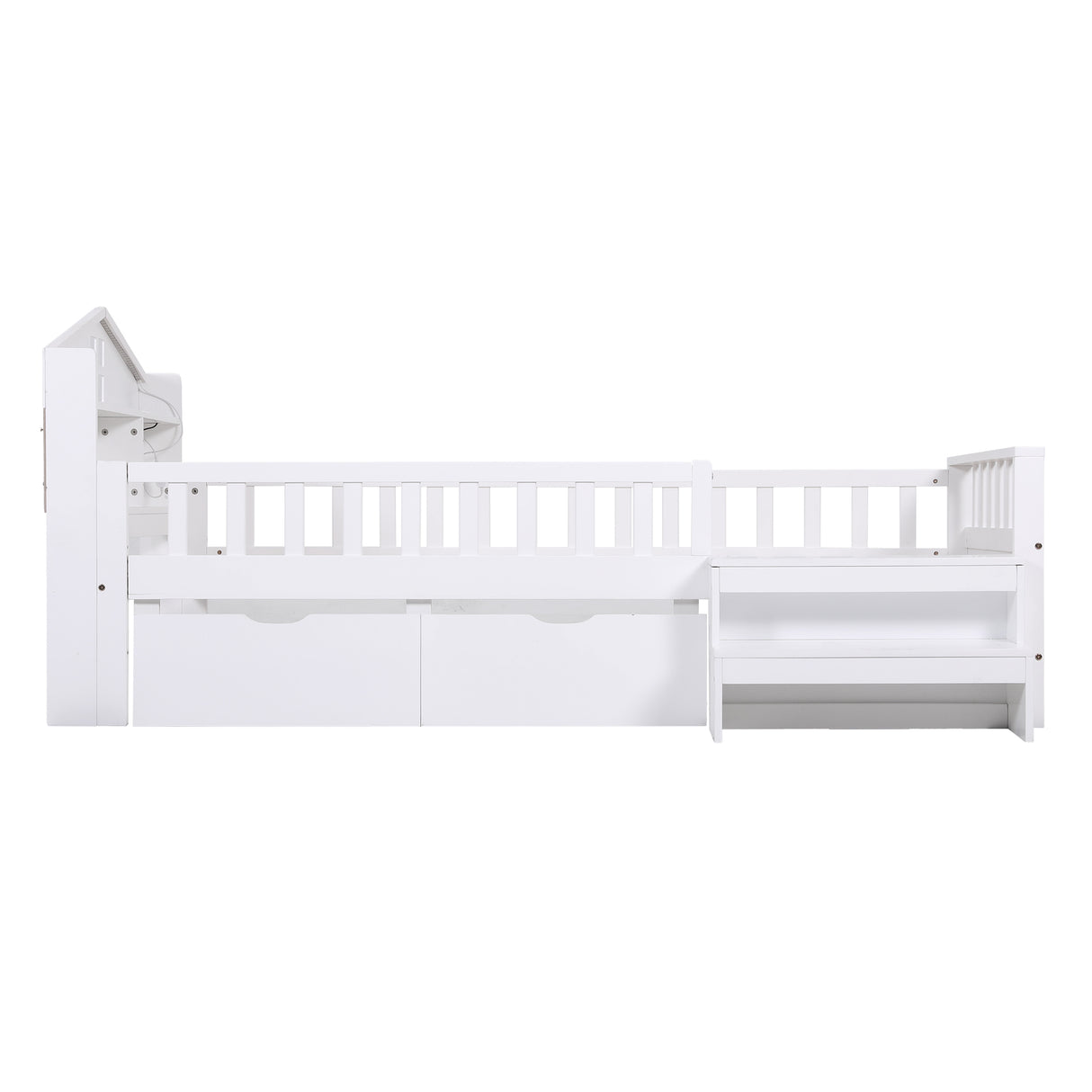 Ventimiglia Single Wooden Bed Frame, White