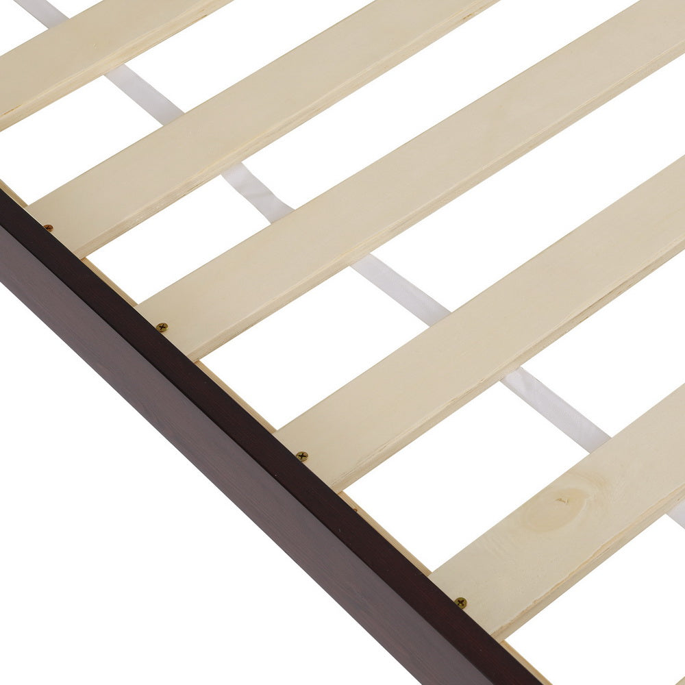 Artiss Vise Queen Size Bed Frame - Walnut Finish