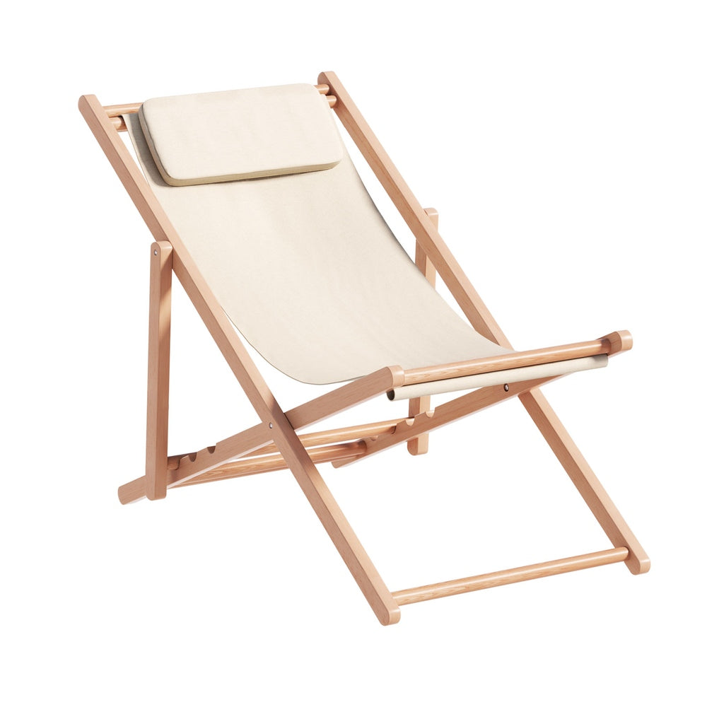 Gilston Sun Lounge, Beige Timber